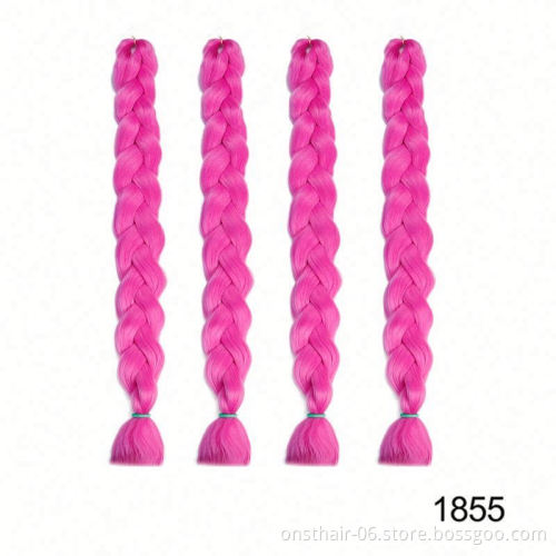 MYZYR Synthetic Braiding Hair Jumbo Braids Crochet Braids Hair Extensions Hairstyles 82 Inch 165g Pure Color ALL Colors >=60%